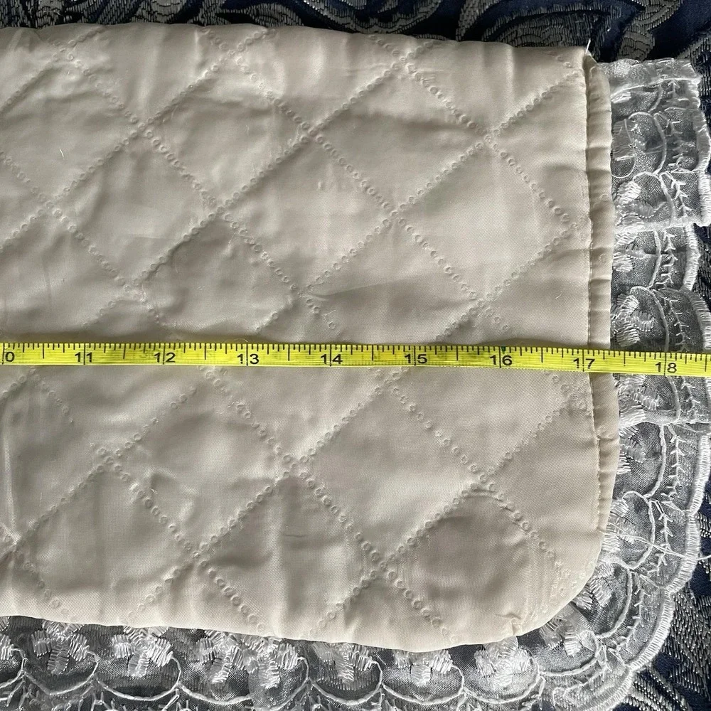 Vintage Toilet Cover Set Cream Floral Mod Tank Seat Cottage Core Lace